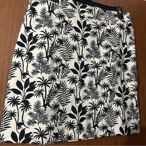 Talbots Black and White Tropical Skirt
